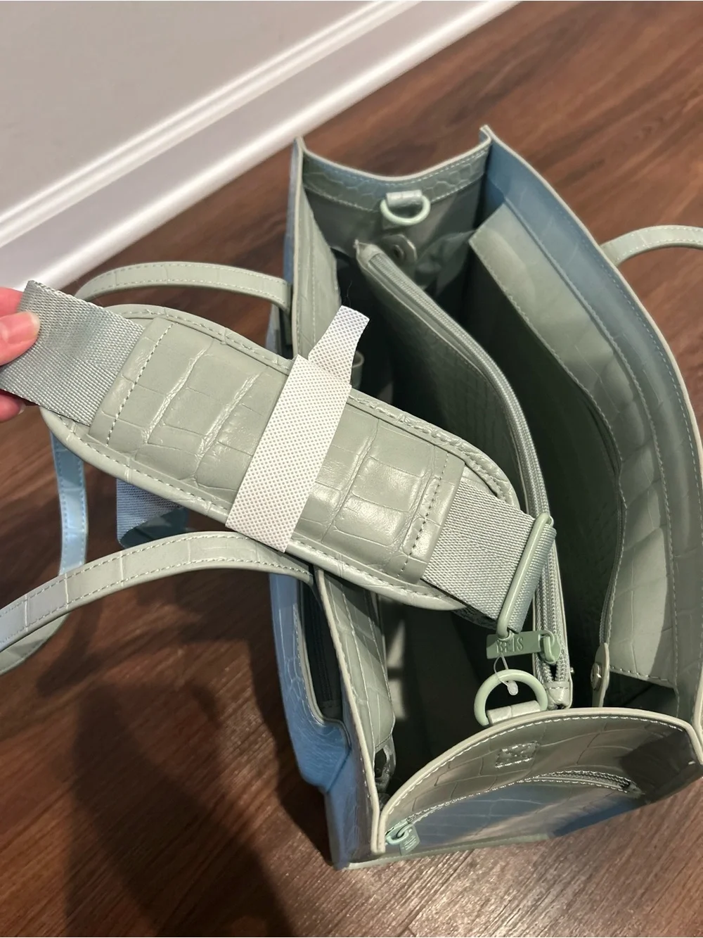 New Beis mini work tote in slate croc - Picture 14 of 14